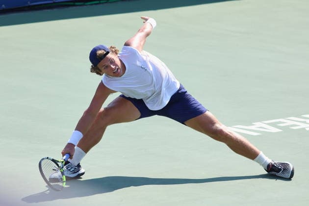 ATP, Tennis Herren Masters 1000 National Bank Open Montreal 2026 - Round of 64 - Day 4 Liam Draxl of Canada lunges to play a forehand during the Men™s Singles round of 64 match against Daniel Merida of Spain on day 4 of the ATP Masters1000 National Bank Open at IGA Stadium. on August 4, 2026, in Montreal, Canada. (Photo by Horacio Zamora Eyepix Group) Copyright: xHoracioxZamorax xEyepixxGroupx HZ_04082026_193836