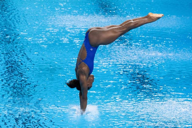 Women 3m springboard diving final European Aquatics Championships - Saint-Denis Britain s diver Desharne Bent-Ashmeil competes in the women’s 3m springboard diving final event during the LEN European Aquatics Championships, at the Olympic Aquatics Centre in Saint-Denis, northeastern suburbs of Paris, on August 4, 2026. Photo by Raphael Lafargue ABACAPRESS.COM Saint-Denis France  Copyright: xLafarguexRaphael ABACAx