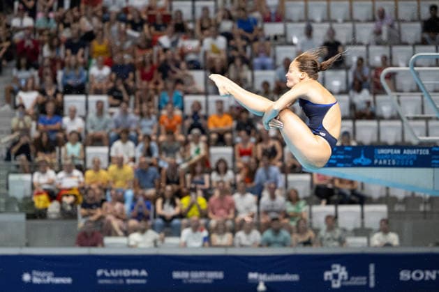 Women 3m springboard diving final European Aquatics Championships - Saint-Denis Italy s diver Chiara Pellacani competes in the women’s 3m springboard diving final event during the LEN European Aquatics Championships, at the Olympic Aquatics Centre in Saint-Denis, northeastern suburbs of Paris, on August 4, 2026. Photo by Raphael Lafargue ABACAPRESS.COM Saint-Denis France  Copyright: xLafarguexRaphael ABACAx