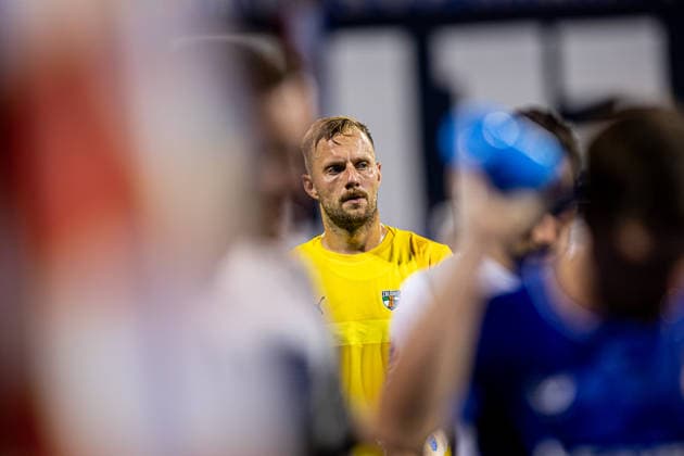 GNK Dinamo vs FK Kauno Žalgiris, UEFA Champions League third qualifying round, first leg, Stadion Maksimir, August 4, Zagreb, Croatia. Portrait of Tomas ävedkauskas during the UEFA Champions League third qualifying round first leg match between GNK Dinamo and FK Kauno Žalgiris at Stadion Maksimir in Zagreb, Croatia. Zagreb Zagreb Croatia