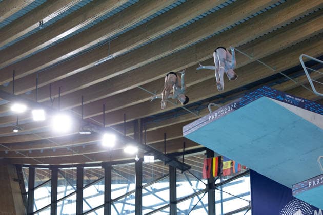 Men 10m platform synchro diving final European Aquatics Championships - Saint-Denis Germany s diver Luis Carlo Avila Sanchez and Germany s diver Jaden Shiloh Eikermann Gregorchuk compete in the men’s 10m platform synchro diving final event during the LEN European Aquatics Championships, at the Olympic Aquatics Centre in Saint-Denis, northeastern suburbs of Paris, on August 4, 2026. Photo by Raphael Lafargue ABACAPRESS.COM Saint-Denis France  Copyright: xLafarguexRaphael ABACAx