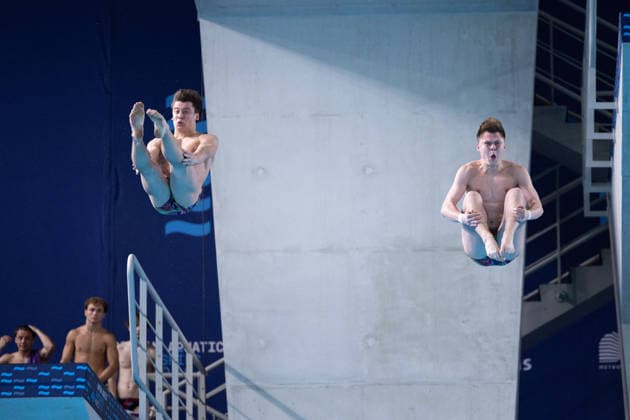 Men 10m platform synchro diving final European Aquatics Championships - Saint-Denis Divers compete in the men’s 10m platform synchro diving final event during the LEN European Aquatics Championships, at the Olympic Aquatics Centre in Saint-Denis, northeastern suburbs of Paris, on August 4, 2026. Photo by Raphael Lafargue ABACAPRESS.COM Saint-Denis France  Copyright: xLafarguexRaphael ABACAx