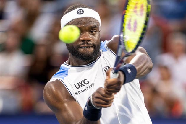August 4, 2026, Montreal, Quebec, Canada: FRANCES TIAFOE from USA backhand in match against Marin Cilic from Croatia in second round at Canadian Open at IGA stadium in Montreal, Quebec, Canada on 2026-08-04 Montreal Canada - ZUMAl189 20260804_zsp_l189_147 Copyright: xYannickxLegarex