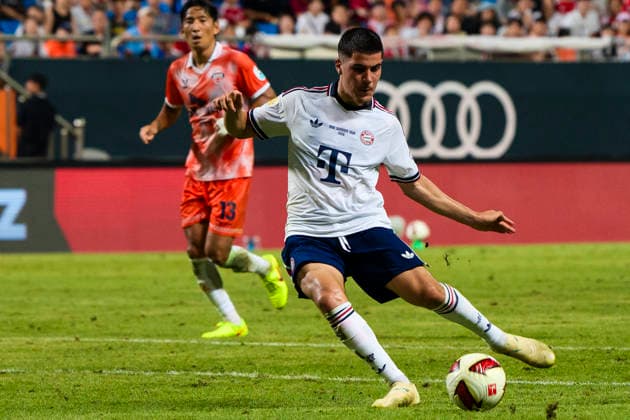 August 4, 2026, Seogwipo, Jeju, South Korea: FC Bayern Munich midfielder FELIPE CHAVEZ (30) attempts a shot in an exhibition match between BundesligaÃ¢â‚¬â ¢s FC Bayern Munich and K League 1Ã¢â‚¬â ¢s Jeju SK FC, during the Audi Football Summit 2026 on Tuesday, Aug. 4, 2026 at the Jeju World Cup Stadium in Seogwipo, South Korea. Seogwipo South Korea - ZUMAh163 20260804_znp_h163_028 Copyright: xJintakxHanx