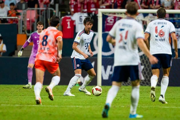 August 4, 2026, Seogwipo, Jeju, South Korea: FC Bayern Munich defender HIROKI ITO (21) controls the ball in an exhibition match between BundesligaÃ¢â‚¬â ¢s FC Bayern Munich and K League 1Ã¢â‚¬â ¢s Jeju SK FC, during the Audi Football Summit 2026 on Tuesday, Aug. 4, 2026 at the Jeju World Cup Stadium in Seogwipo, South Korea. FC Bayern Munich 2:1 Jeju SK FC Exhibition  - ZUMAh163 20260804_znp_h163_036 Copyright: xJintakxHanx