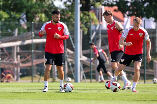 05.08.2026, Deutschland, Grassau, Fußball Bundesliga, Saison 2026 2027, Trainingslager VfB Stuttgart, Deniz Undav *** August 5, 2026, Germany, Grassau, Bundesliga, 2026–2027 season, VfB Stuttgart training camp, Deniz Undav