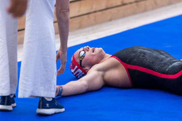 SWIMMING - EAC 2026 PARIS,FRANCE,05.AUG.26 - SWIMMING - European Aquatics Championships Paris 2026, open water, 5km, men. Image shows Luca Karl (AUT).  GEPAxpictures xPhilippxBrem