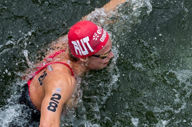 SWIMMING - EAC 2026 PARIS,FRANCE,05.AUG.26 - SWIMMING - European Aquatics Championships Paris 2026, open water, 5km, men. Image shows Luca Karl (AUT).  GEPAxpictures xPhilippxBrem