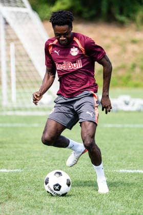SOCCER - UEFA EL, RBS vs Pafos SALZBURG,AUSTRIA,05.AUG.26 - SOCCER - UEFA Europa League, qualification, Red Bull Salzburg vs Pafos FC, preview, training RBS. Image shows Edmund Baidoo (RBS).  GEPAxpictures xJulioxArellano