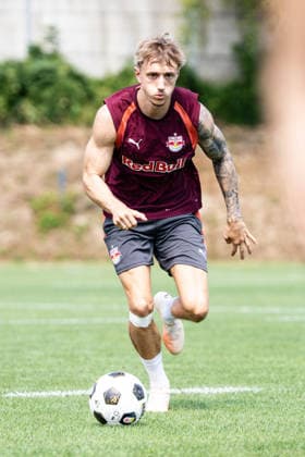 SOCCER - UEFA EL, RBS vs Pafos SALZBURG,AUSTRIA,05.AUG.26 - SOCCER - UEFA Europa League, qualification, Red Bull Salzburg vs Pafos FC, preview, training RBS. Image shows Tim Drexler (RBS).  GEPAxpictures xJulioxArellano