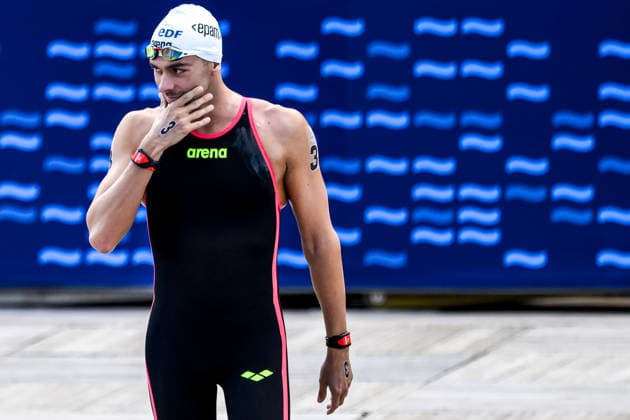 Gregorio Paltrinieri of Italy prepares to compete in the open water swimming 5km Men Final during the European Aquatics Championships at the River Seine in Paris (France), August 5, 2026. Andrea Staccioli