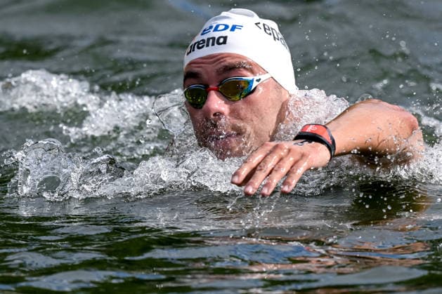Gregorio Paltrinieri of Italy competes in the open water swimming 5km Men Final during the European Aquatics Championships at the River Seine in Paris (France), August 5, 2026. Giorgio Scala DBM - Deepbluemedia Insidefoto