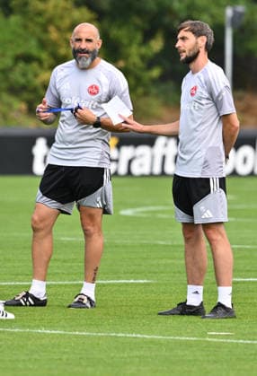 05.08.2026 - Fussball - 2. Fussball - Bundesliga - Saison 2026 2027 - 1. FC Nürnberg Nuernberg FCN ( Club ) - Training - Sportfoto Zink - xwoxzix - Javier Pinola (Co-Trainer 1. FC Nürnberg FCN ) Matthias Kreutzer ( Co-Trainer 1. FC Nürnberg FCN ) *** August 5, 2026 Soccer 2 Bundesliga 2026–2027 Season 1. FC Nürnberg Nuremberg FCN Club Training Sports Photo Zink xwoxzix Javier Pinola Assistant Coach 1. FC Nürnberg FCN Matthias Kreutzer Assistant Coach 1. FC Nürnberg FCN