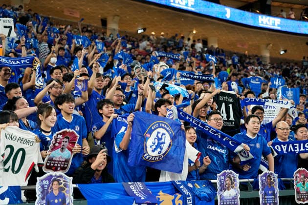 HONGKONG-SOCCER FOOTBALL-FEST Many fans of Chelsea Football Club during match of Chelsea Football Club and Juventus at Kai Tan Stadium during the Hong Kong Football Festival 2026 in Hong Kong, August 5, 2026. NEXPHER Vernon Yuen HONG KONG