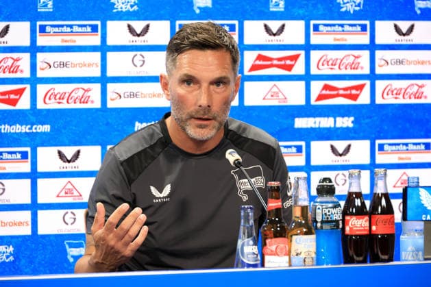 Football, 2nd Bundesliga, Hertha BSC, press conference