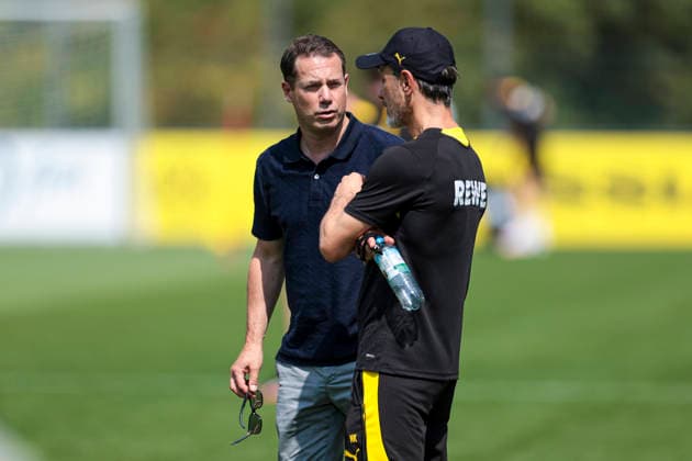05.08.2026, Fussball, Training von Borussia Dortmund. v. l. Geschäftsführer Lars Ricken (Borussia Dortmund), Trainer Niko Kovac (Borussia Dortmund). Dortmund Trainingsgelände des BVB NRW Deutschland xRHR-FOTO DEx *** August 5, 2026, Soccer, Borussia Dortmund training session: Lars Ricken, Borussia Dortmund s Managing Director of Sports; Niko Kovac, Borussia Dortmund coach; BVB training facility, North Rhine-Westphalia, Germany; xRHR PHOTO DEx Copyright: DennisxEwert RHR-FOTOx RHR-FOTO DE