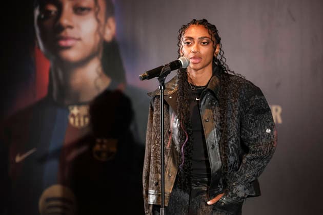 August 5, 2026, Barcelona, Barcelona, SPAIN: Kerolin Nicoli attends his presentation as new player of FC Barcelona, Barca at Commercial Office on August 05, 2026 in Barcelona, Spain. Barcelona SPAIN - ZUMAa181 20260805_zaa_a181_005 Copyright: xJavierxBorregox