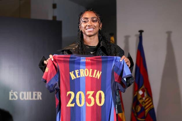 Football, Women, Spain, FC Barcelona, Kerolin Nicoli’s presentation