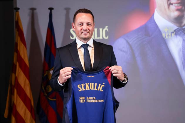 Basketball, Spain, FC Barcelona, presentation of coach Aleksander Sekulic