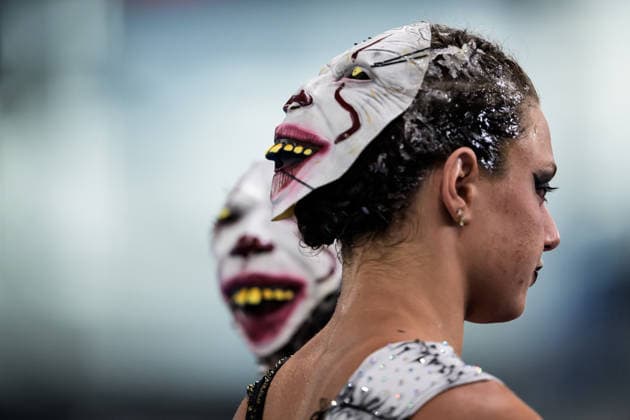 260805 Athletes of team Greece after competing in artistic swimming acrobatic routine final during day six of the 2026 European Aquatics Championships on August 5, 2026 in Saint-Denis. Photo: Joel Marklund BILDBYRAN kod JM JM0833 bbeng konstsim artistic swimming 2026 european aquatics championships em *** August 5, 2026: Members of Team Greece after competing in the artistic swimming acrobatic routine final on day six of the 2026 European Aquatics Championships, 2026 in Saint Denis. Photo by Joel Marklund. BILDBYRAN code JM JM0833 bbeng artistic swimming 2026 European Aquatics Championships EM  Copyright: JOELxMARKLUND BB260805JM058
