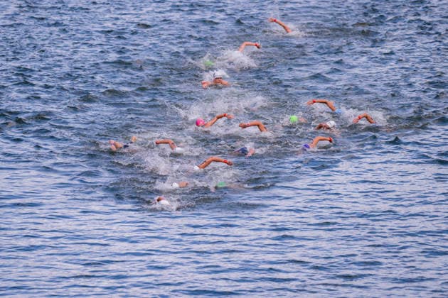 France, Paris, Centre Aquatique Olympique Metropole du Grand Paris, 05.08.2026, European Aquatics Championships Artistic Swimming, Day 6, 5km Womans Open Water, Race Action during the first rounds of the 5km race, Photo by Eibner Pressefoto Tino Henschel European Aquatics Championships Artistic Swimming, Day 6, 5km Womans Open Water Paris *** France, Paris, Centre Aquatique Olympique Metropole du Grand Paris, August 5, 2026, European Aquatics Championships – Artistic Swimming, Day 6, Women’s 5 km Open Water, Race action during the first rounds of the 5 km race, Photo by Eibner Pressefoto Tino Henschel European Aquatics Championships – Artistic Swimming, Day 6, Women’s 5 km Open Water, Paris Copyright: xEibnerxPressefotox