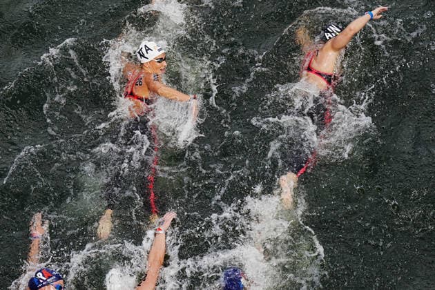 Open Water, Women s 5km, Ginevra TADDEUCCI from Italy, gold medal at the European Aquatics Championships Paris 2026, Paris, August 05, 2026 .  Copyright: xGianxMattiaxD Alberto LaPressex