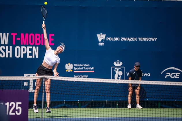 Warszawa 05.08.2026. Tennis. WTA, Tennis Damen 125 Warsaw T-Mobile Polish Open, day 4, Warsaw, Poland --- Tenis. Turniej WTA 125 Warsaw T-Mobile Polish Open, dzien 4, Warszawa Persons shown : Mona Barthel Fot. Kai Taller Arena Akcji NEWSPIX.PL --- newspix.pl 