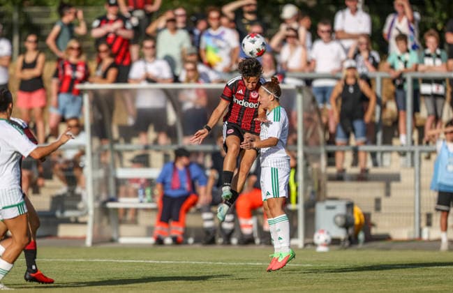 GER, Frankfurt, Eintracht Frankfurt vs AC Omonia Nikosia, UEFA Womens Champions League, Fussball, UEFA, Spielzeit 2026 2027, Stadion am Brentanobad, Qualifikation, Halbfinale im Bild: Dilara Acikgoz (Eintracht Frankfurt Frauen 20) DFB DFL REGULATIONS PROHIBIT ANY USE OF PHOTOGRAPHS AS IMAGE SEQUENCES AND OR QUASI-VIDEO, 05.08.2026 *** GER, Frankfurt, Eintracht Frankfurt vs. AC Omonia Nicosia, UEFA Women s Champions League, Soccer, UEFA, 2026–2027 Season, Stadion am Brentanobad, Qualifying Round, Semifinal Photo: Dilara Acikgoz, Eintracht Frankfurt Women 20. DFB and DFL regulations prohibit any use of photographs as image sequences and or quasi-video. August 5, 2026 Copyright: HMBxMedia HendrikxHamelau