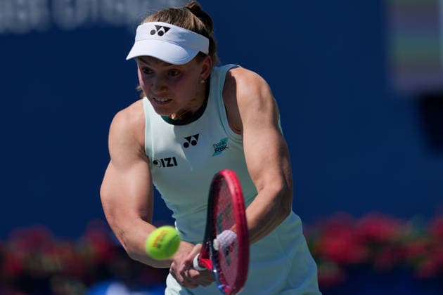 National Bank Open 2026 - Day 5 TORONTO, CANADA - AUGUST 5 : Elena Rybakina of Kazakhstan in action against Daria Kasatkina of Australia in the round of 64 during the WTA, Tennis Damen 1000 National Bank Open in Toronto, Ontario, Canada on August 5, 2026. Mert Alper Dervis Anadolu Ontario Canada. Editorial use only. Please get in touch for any other usage.  Copyright: x2026xAnadoluxMertxAlperxDervisx