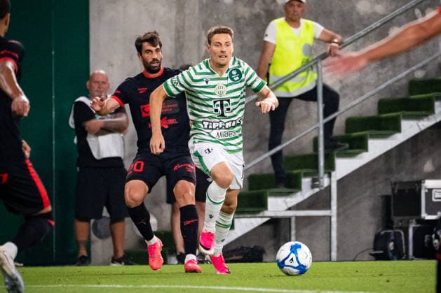 Josema and Kristoffer Zachari seen during UEFA Europa League qualifying game between teams of Ferencvaros and Gornik Zabrze (Matej Sagan Ball Raw Images) Budapest Groupama Arena Slovakia Copyright: xMatejxSaganx DSC00707