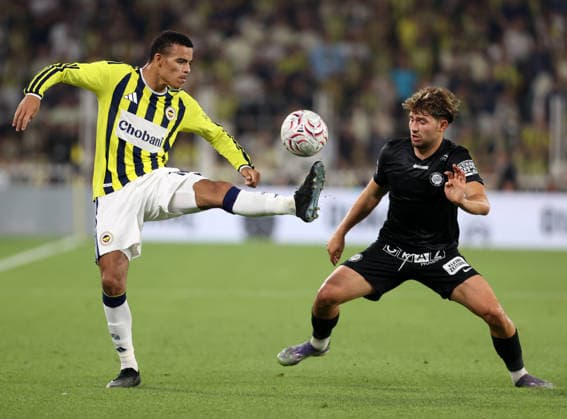 Fenerbahce v Sturm Graz - UEFA Champions League ISTANBUL, TURKIYE - AUGUST 5: Mason Greenwood (11) of Fenerbahce in action against Luca Weinhandl (39) of Sturm Graz during UEFA Champions League third qualifying round the first leg match between Fenerbahce and Sturm Graz at Chobani Stadium in Istanbul, Turkiye on August 5, 2026. Ali Atmaca Anadolu Istanbul Turkey. Editorial use only. Please get in touch for any other usage.  Copyright: x2026xAnadoluxAlixAtmacax