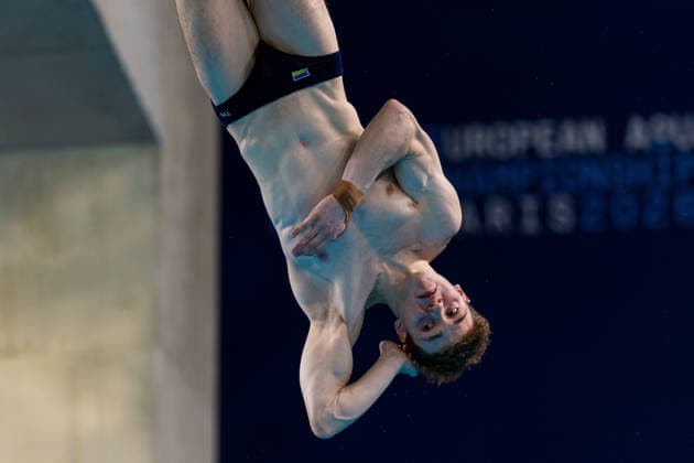 SWIMMING - EAC 2026 PARIS,FRANCE,05.AUG.26 - SWIMMING - European Aquatics Championships Paris 2026, diving, 3m springboard, men. Image shows Kirill Boliukh (UKR) .  GEPAxpictures xPhilippxBrem