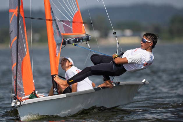 The 2026 29er European Championship, EM, Europameisterschaft continued with preliminary races on August 5, 2026, on Lipno Lake in Cerna v Posumavi, Czech Republic. (CTKxPhoto VaclavxPancer) CTKPhotoP2026080507990  CTKPhotoP2026080507990