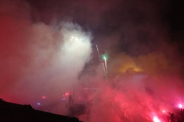 Egyptian footballer Mohamed Salah arrives in Trabzon, Turkiye TRABZON, TURKIYE - AUGUST 5: Trabzonspor supporters welcome Egyptian footballer Mohamed Salah with flares and chants upon his arrival at Trabzon Airport in Trabzon, Turkiye, on August 5, 2026. Hasan Tascan Anadolu Trabzon Turkey. Editorial use only. Please get in touch for any other usage.  Copyright: x2026xAnadoluxHasanxTascanx
