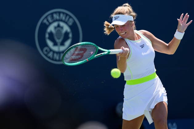 National Bank Open 2026 - Day 5 TORONTO, CANADA - AUGUST 5 : Magdalena Frech of Poland in action against Jessica Pegula of the United States in the round of 64 during the WTA, Tennis Damen 1000 National Bank Open in Toronto, Ontario, Canada on August 5, 2026. Mert Alper Dervis Anadolu Toronto Canada. Editorial use only. Please get in touch for any other usage.  Copyright: x2026xAnadoluxMertxAlperxDervisx