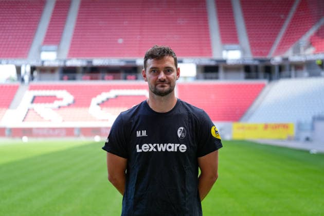 Michael Mueller (SC Freiburg, Torwart-Trainer); SC Freiburg; 1.BL, Bundesliga, Porträttermin 2026 2027 Freiburg Europa-Park Stadion Baden-Wuerttemberg Deutschland *** Michael Mueller, SC Freiburg, Goalkeeper Coach for SC Freiburg 1 (Bundesliga), Bundesliga, Profile Session 2026–2027, Freiburg, Europa-Park Stadium, Baden-Württemberg, Germany Copyright: AA_STEINSIEK.CH