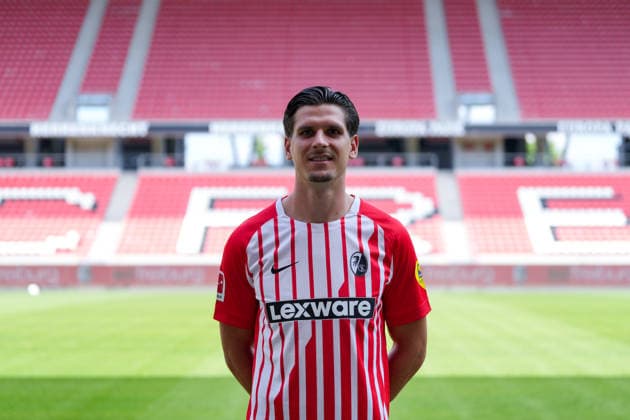Igor Matanovic (SC Freiburg, 31); SC Freiburg; 1.BL, Bundesliga, Porträttermin 2026 2027 Freiburg Europa-Park Stadion Baden-Wuerttemberg Deutschland *** Igor Matanovic, SC Freiburg, 31, SC Freiburg 1, Bundesliga, Profile Session 2026–2027, Freiburg, Europa-Park Stadium, Baden-Württemberg, Germany Copyright: AA_STEINSIEK.CH