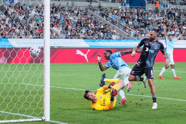 2026 2026 Coupang Play Series football match ( Team K League vs Manchester City FC - 2026 08 05 ) SEOUL, SOUTH KOREA, AUGUST 05: Divin Mubama of Manchester City scores his team s goal during the 2026 Coupang Play Series football match between Team K League and Manchester City FC at the Seoul World Cup Stadium in Seoul, South Korea, on August 05, 2026. Seoul Seoul World Cup Stadium South Korea 8284_287562 Copyright: xStevexChoxKyewoong PentaxPressx