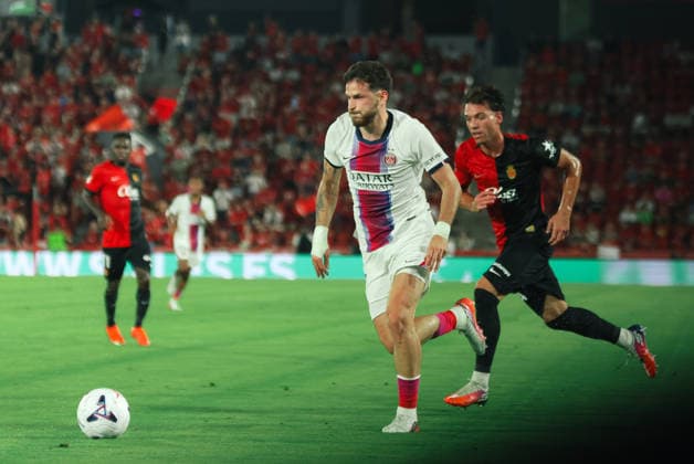 ESP: RCD Mallorca v PSG Trofeu Ciutat de Palma Pre Season 2026 2027 Khvicha Kvaratskhelia of PSG during Trofeu Ciutat de Palma Pre Season match between RCD Mallorca and PSG played at Estadio Son Moix, Palma de Mallorca on August 05, 2026. Palma de Mallorca, Spain. Mallorca Spain Football *** ESP RCD Mallorca vs. PSG, Trofeu Ciutat de Palma Preseason 2026–2027: Khvicha Kvaratskhelia of PSG during the Trofeu Ciutat de Palma Preseason match between RCD Mallorca and PSG, played at Estadio Son Moix, Palma de Mallorca on August 5, 2026 Palma de Mallorca, Spain Mallorca Spain Soccer Copyright: xGutix