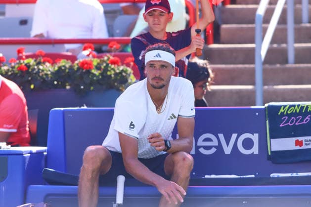 ATP, Tennis Herren Masters 1000 National Bank Open Montreal 2026 - Round of 64 - Day 5 Alexander Zverev of Germany rests during the Men™s singles round of 64 match against Tallon Griekspoor of Netherlands on day 5 of the ATP Masters 1000 National Bank Open at IGA Stadium. on August 5, 2026, in Montreal, Canada. (Photo by Horacio Zamora Eyepix Group) Copyright: xHoracioxZamorax xEyepixxGroupx HZ_05082026_194084