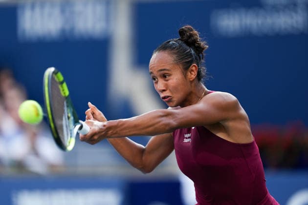 National Bank Open 2026 - Day 5 TORONTO, CANADA - AUGUST 5 : Leylah Fernandez of Canada in action against Renata Zarazua of Mexico in the round of 64 during the WTA, Tennis Damen 1000 National Bank Open in Toronto, Ontario, Canada on August 5, 2026. Mert Alper Dervis Anadolu Ontario Canada. Editorial use only. Please get in touch for any other usage.  Copyright: x2026xAnadoluxMertxAlperxDervisx