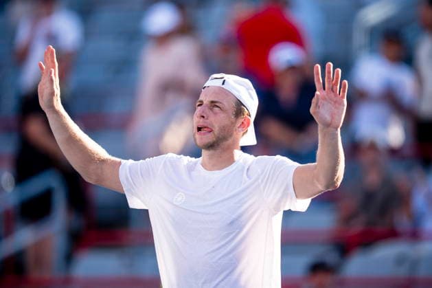 August 5, 2026, Montreal, Pq, Canada: Tallon Griekspoor of Netherlands celebrates after eliminating Alexander Zverev of GermanyÃ‚ on day four of the National Bank Open tennis tournament in Montreal on Wednesday, August 5, 2026. Canada News - August 5, 2026  - ZUMAc35_ 20260805_zaf_c35_116 Copyright: xChristopherxKatsarovx