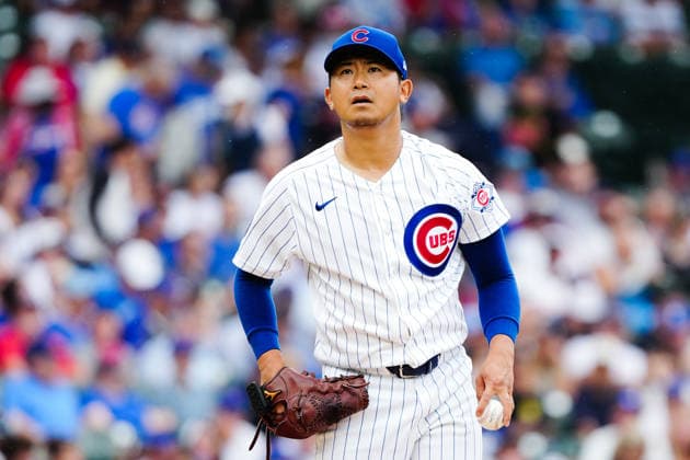 Shota Imanaga (Cubs) August 5, 2026 Baseball: Shota Imanaga of the Chicago Cubs starts against the Los Angeles Dodgers during the MLB, Baseball Herren, USA regular season game at Wrigley Field in Chicago, Illinois, USA.  aflo_340193429 TakashixKurosawax