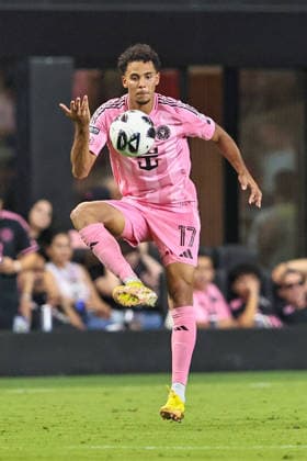 August 5, 2026, Miami, Florida, USA: IAN FRAY (17) of Inter Miami CF controls a ball during a Leagues Cup 2026 soccer match between Inter Miami CF and Atletico de San Luis Soccer 2026: Inter Miami CF 4:2 Atletico De San Luis.  - ZUMAa257 20260805_zsp_a257_018 Copyright: xChrisxArjoonx