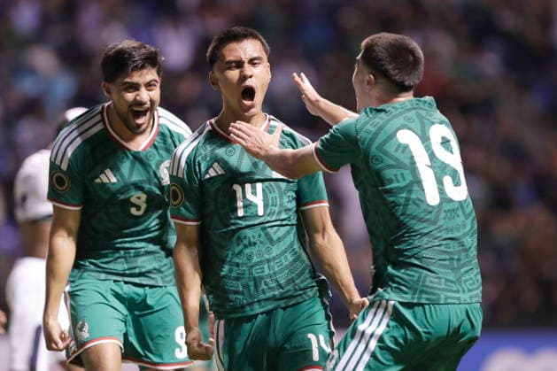 CONCACAF U-20 Championship - Mexico vs Panama Yohan Orozco (C) of Mexico celebrates a goal during a CONCACAF U-20 Championship match between Mexico and Panama at Cuauhtemoc Stadium in Puebla, Mexico, 05 August 2026. Puebla Mexico  Copyright: xHildaxRiosx