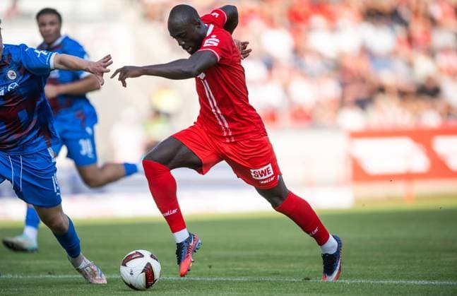 FUSSBALL REGIONALLIGA NORDOST - SAISON 2026-2027 - 3. SPIELTAG FC ROT WEISS ERFURT - SV TASMANIA BERLIN ** NUR FÜR REDAKTIONELLE ZWECKE ** EDITORIAL USE ONLY **<p>05 08 2026-Erfurt: Fussball Regionalliga Nordost 3. Spieltag Saison 2026-2027 Steigerwaldstadion FC Rot Weiss Erfurt - SV Tasmania Berlin im Foto: Raphael Assibey-Mensah 7 (FC Rot Weiss Erfurt) ( Deutschland Thueringen Erfurt Copyright: SaschaxFromm *** SOCCER REGIONAL LEAGUE NORTHEAST 2026–2027 SEASON, MATCHDAY 3: FC ROT WEISS ERFURT VS. SV TASMANIA BERLIN ** FOR EDITORIAL PURPOSES ONLY ** EDITORIAL USE ONLY ** p August 5, 2026 Erfurt Soccer Northeast Regional League Matchday 3, 2026–2027 Season, Steigerwaldstadion: FC Rot Weiss Erfurt vs. SV Tasmania Berlin. Photo by Raphael Assibey Mensah 7. FC Rot Weiss Erfurt, Germany, Thuringia, Erfurt. Copyright SaschaxFromm Copyright: SaschaxFromm doc871cal41bhu7wu4yuam ,EDITORIAL USE ONLY