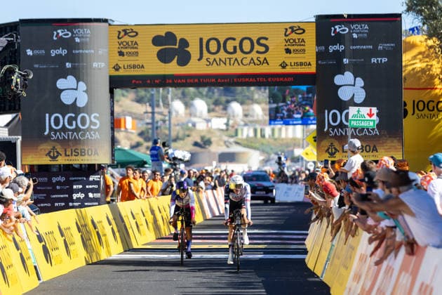 Volta A Portugal 2026 - Prologue Julius Johansen of UAE Team Emirates XRG crosses the finish line to win the Prologue of the Volta a Portugal 2026 in Lisbon, Portugal, on August 5, 2026. Lisbon Portugal  Copyright: xEduardoxAlmeidax originalFilename:almeida-voltaapo260805_npbbc.jpg