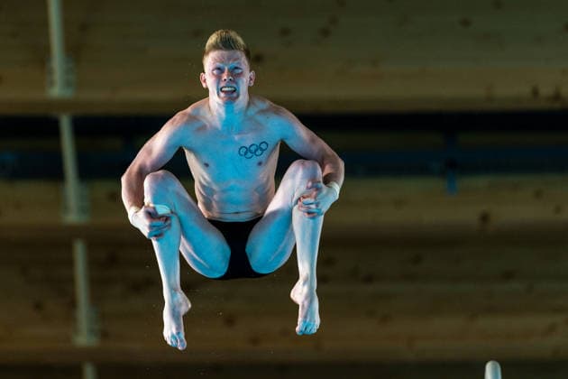 SWIMMING - EAC 2026 PARIS,FRANCE,06.AUG.26 - SWIMMING - European Aquatics Championships Paris 2026, diving, 10m platform, men. Image shows Jaden Eikermann (GER).  GEPAxpictures xPhilippxBrem