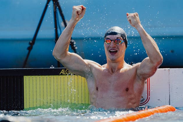 VARIOUS SPORTS - World Championship, WM, Weltmeisterschaft 2026 WIENER NEUSTADT,AUSTRIA,06.AUG.26 - VARIOUS SPORTS - CISM World Championship 2026, military pentathlon. Image shows the rejoicing of Pascal Remmele (GER).  GEPAxpictures xAlexanderxSolc