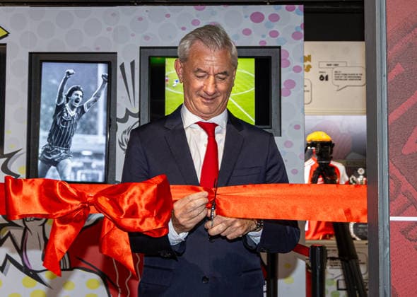 Football, exhibition opening with Ian Rush in Liverpool